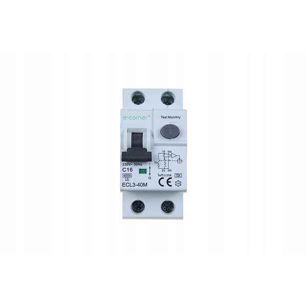 Magnetický diferenciální spínač typu A 2P 16A 30mA 230V Ac 50HZ