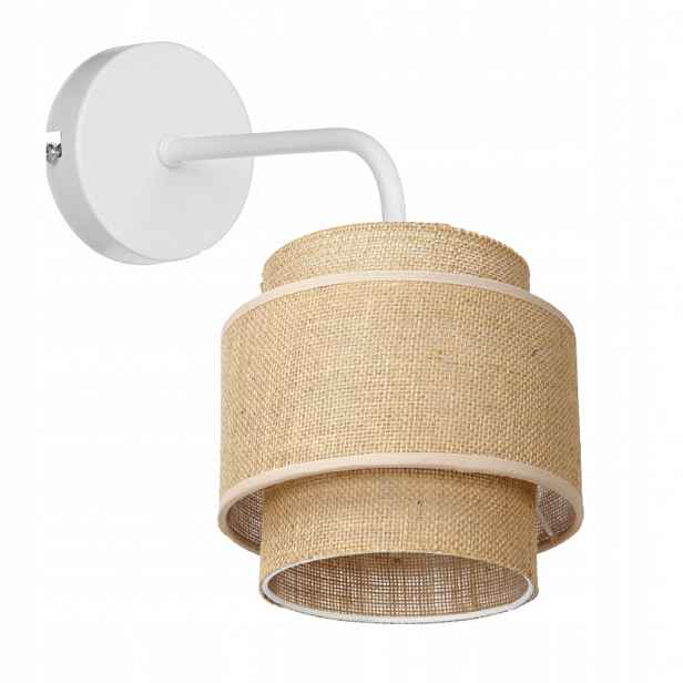 Nástěnná Noční Lampa Jutová Skandinávská Lampa