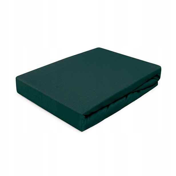 Prostěradlo jersey s gumou silné premium 200x220 zeleň lahvové