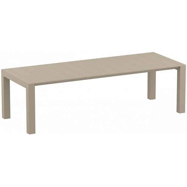 Rozkládací zahradní stůl 260+40 cm Šedohnědá taupe