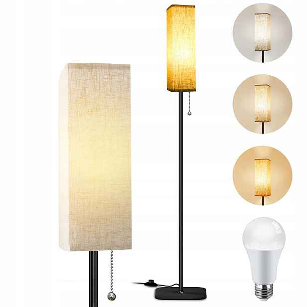 Stojací Lampa Podlahová Moderní Tuba Led Stínidlo 10W 3000K-6000K