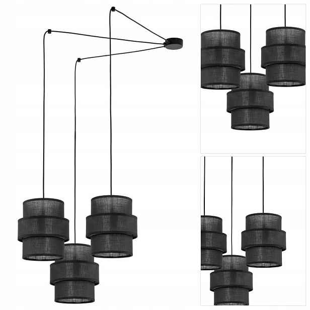 Závěsná lampa Calisto černá s nastavitelnou výškou pro kuchyň Tk Lighting