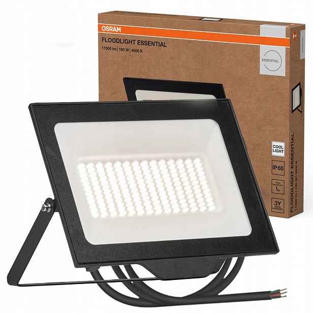 Led reflektorová lampa Led 100W 10000lm 4000K Černá IP65 Osram
