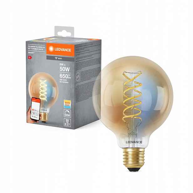 Led žárovka E27 8W 60W 600lm Cct Stmívatelná Smart+ WiFi Filament Globe
