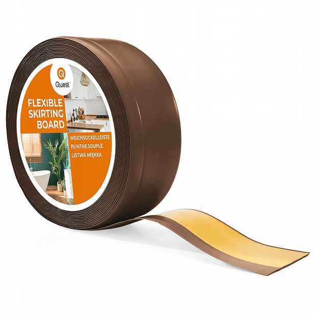 Pvc podlahová lišta samolepicí soklová 70x20 mm hnědá, 25 m