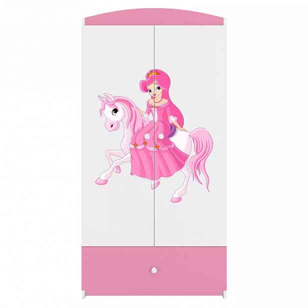 Skříň Babydreams růžová - Princezna 1