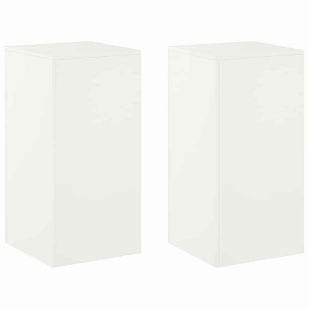 vidaXL Stojan na rostliny 2 pcs Bílá 40 x 40 x 80 cm Ocel