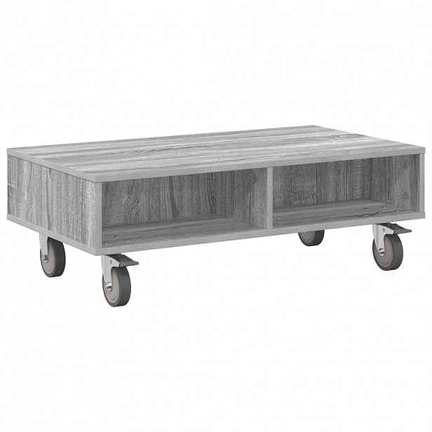 vidaXL Stolek s koly Šedá Sonoma 90 x 50 x 30 cm Kompozitní dřevo
