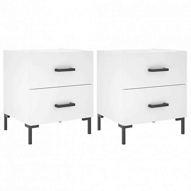 vidaXL Noční stolky 2 ks bílé 40 x 35 x 47,5 cm kompozitní dřevo