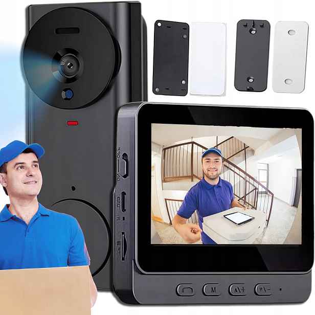 Bluetooth Videotelefon Interkom Hd Vestavěný Zvonek 4.3 Palců 800 Mah S Kamerou