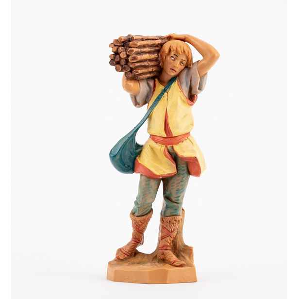 Figurka firmy Fontanini – Chlapec nosí dřevo na ramenou – pro figurky 19 Cm