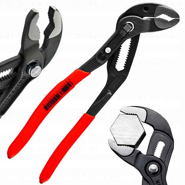 Kleště Stavitelné Klíč Na Trubky Hydraulická Žabka Žába Cobra 180MM Knipex