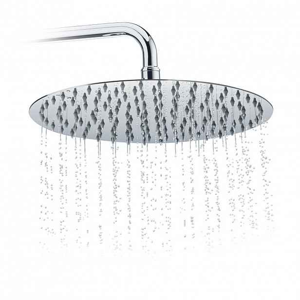 Relaxdays SPRCHOVÁHLAVICE Stříbrná dešťová 300 mm