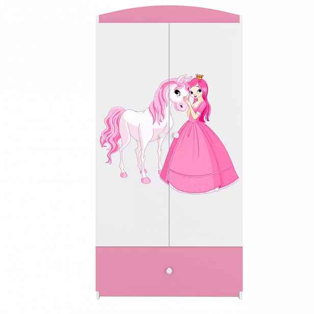 Skříň Babydreams růžová - Princezna 2