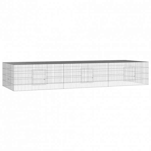vidaXL 3dílná klec pro králíka 325 x 109 x 54 cm pozinkované železo