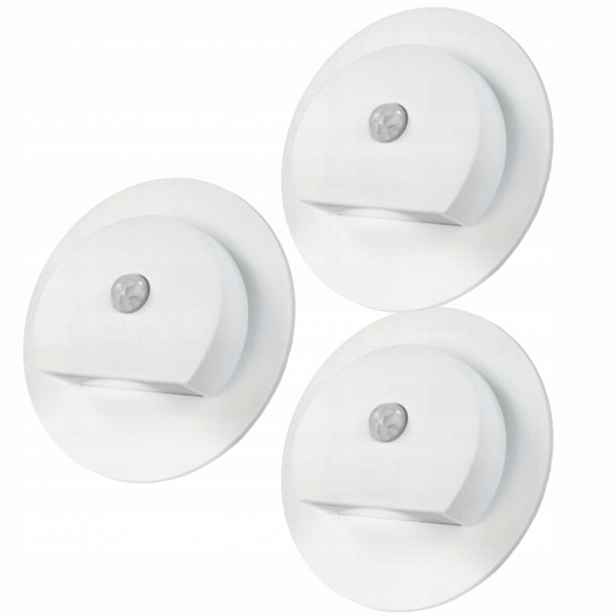 3X Led Schodišťová Lampa Na Schody 230V Senzor Pohybu Soumraku