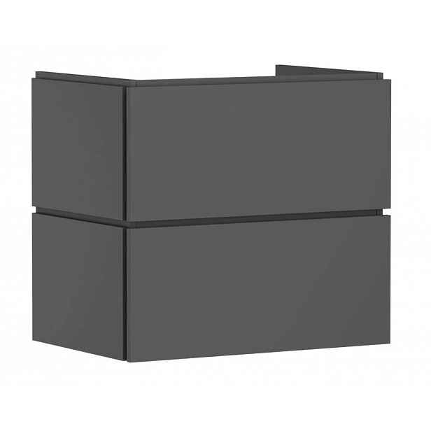 Hansgrohe Xilesa E - Umyvadlová skříňka, 62x68x47 cm, 2 zásuvky, matná šedá 54295760