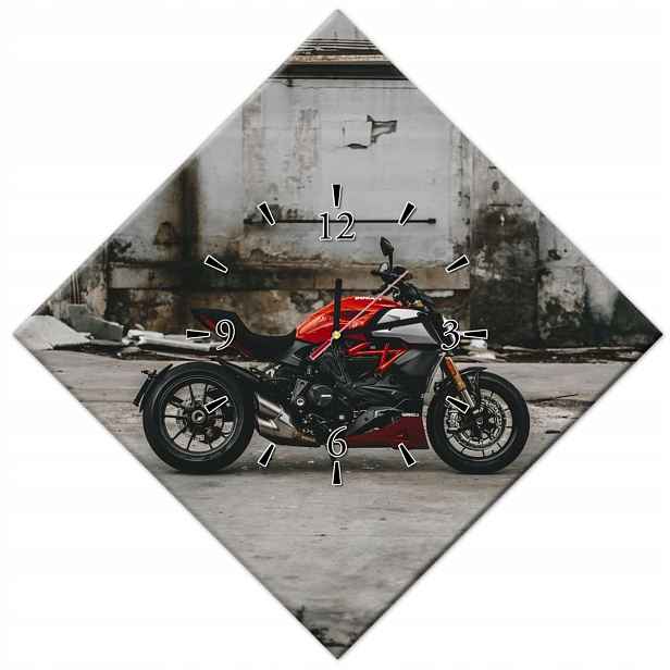 Hodiny 56x56 Červené Ducati Motocykl