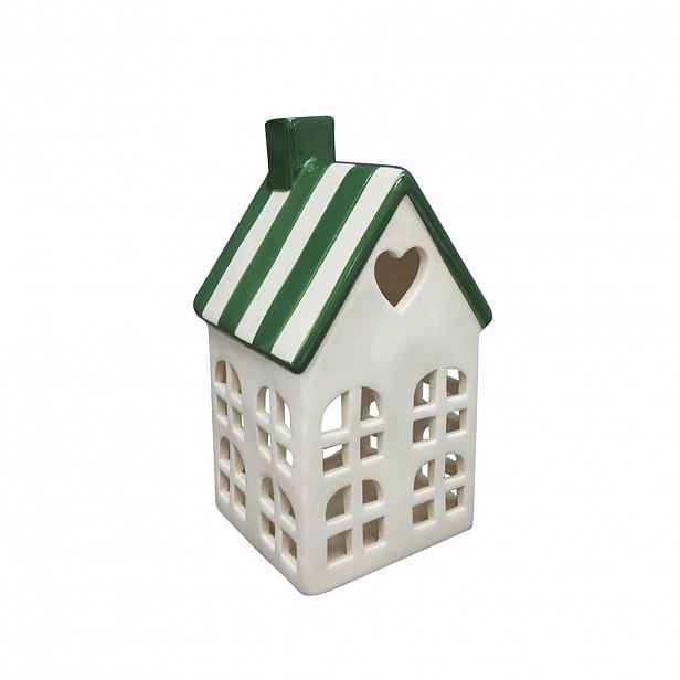 Mondex VÁNOČNÍ DEKORACE, keramika, green|white