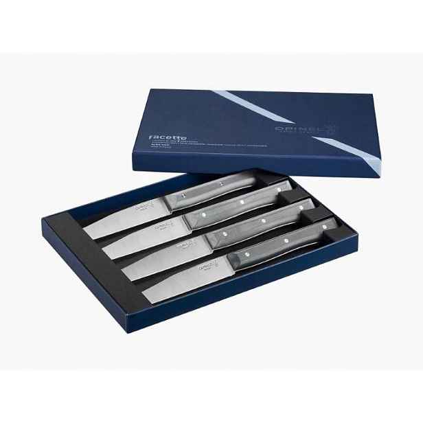 Opinel Sada 4 nožů Facette Box Serrated Grey