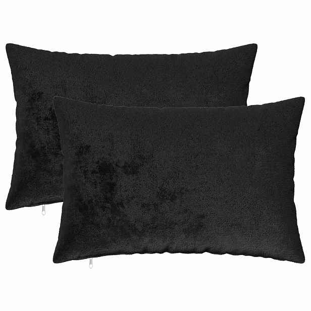 vidaXL Povlak na polštář 2 pcs HEERLEN Černá 50 x 70 cm Flanel