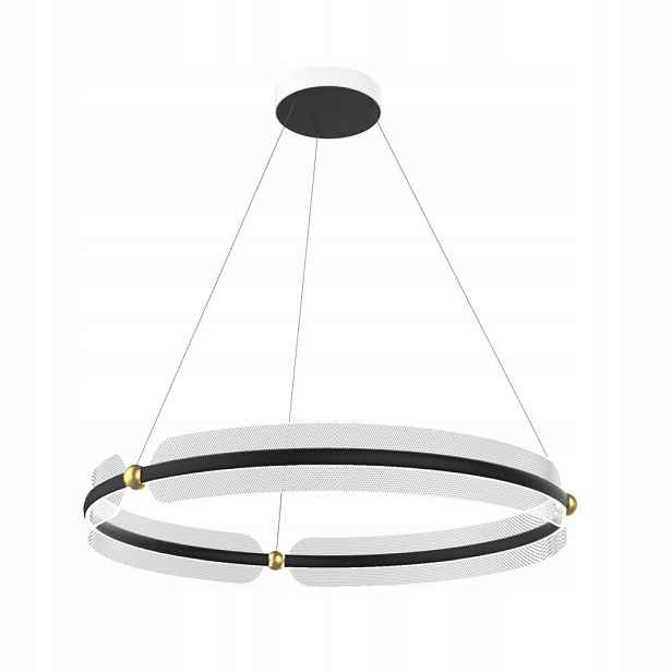 Závěsná Led lampa Faris Černá Moderní 53W 3000K Regulace výšky Italux