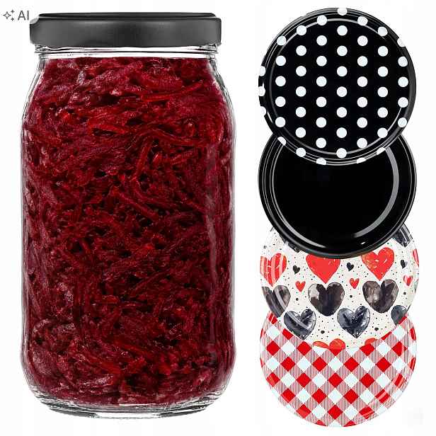 48 x Skleněná Zavařovací Sklenice 760 ml Sklenice Na Okurky Kvásek Z Červené Řepy Šroubovací Víčka FI82
