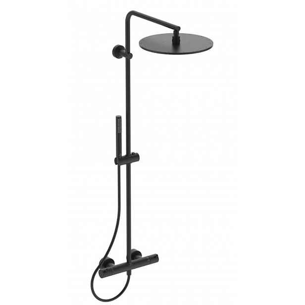 Ideal Standard CeraTherm - Sprchový set s termostatem, průměr 30 cm, hedvábná černá A7589XG