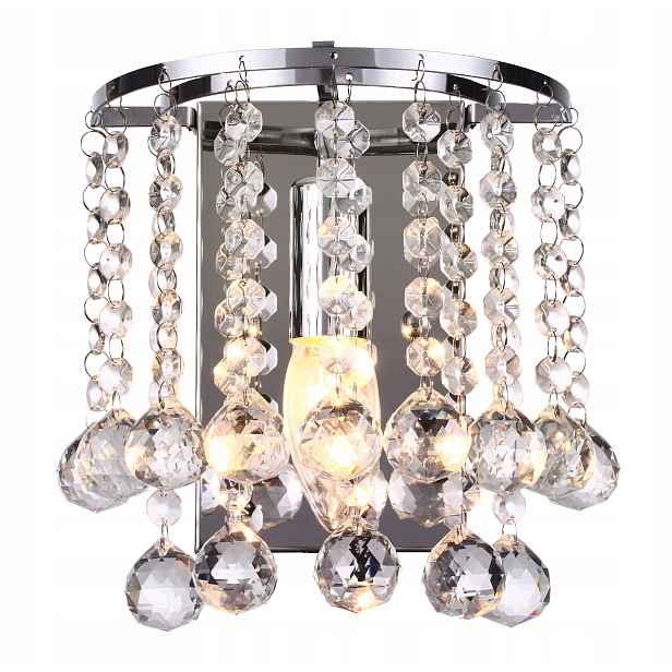 Nástěnná lampa do obývacího pokoje Glamour Reality London Crystal