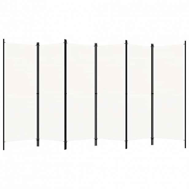vidaXL 6dílný paraván bílý 300 x 180 cm