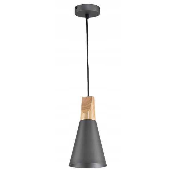 Maytoni Bicones závěsná lampa šedá/dřevo E27 60W regulace IP20