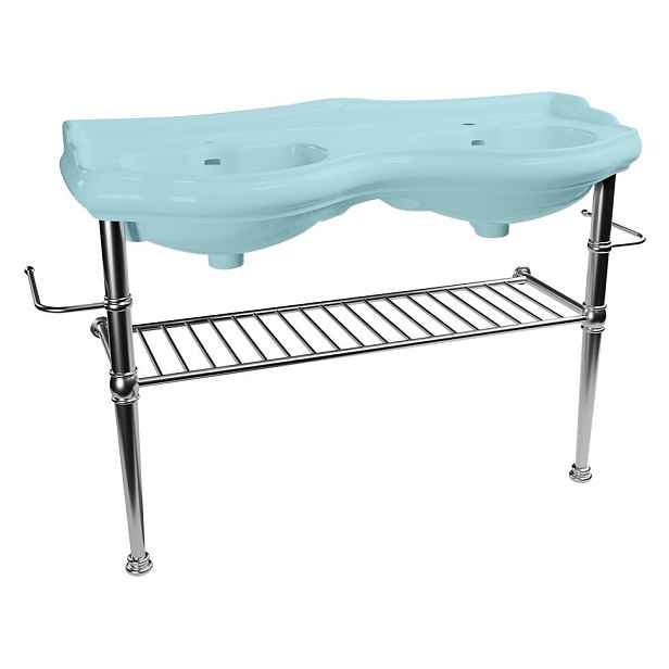 Kerasan RETRO konstrukce pro dvojumyvadlo 120cm s policí, chrom