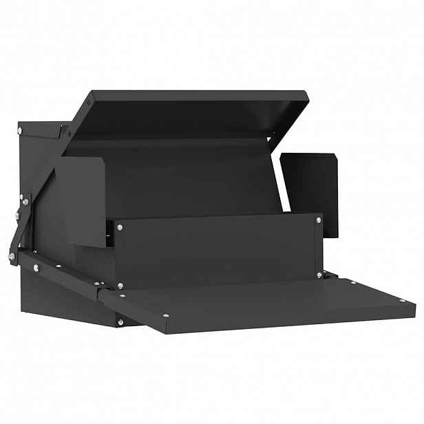 vidaXL Zásobník pro slepice s pedálem Černá 50 x 40 x 29 cm 2 kg