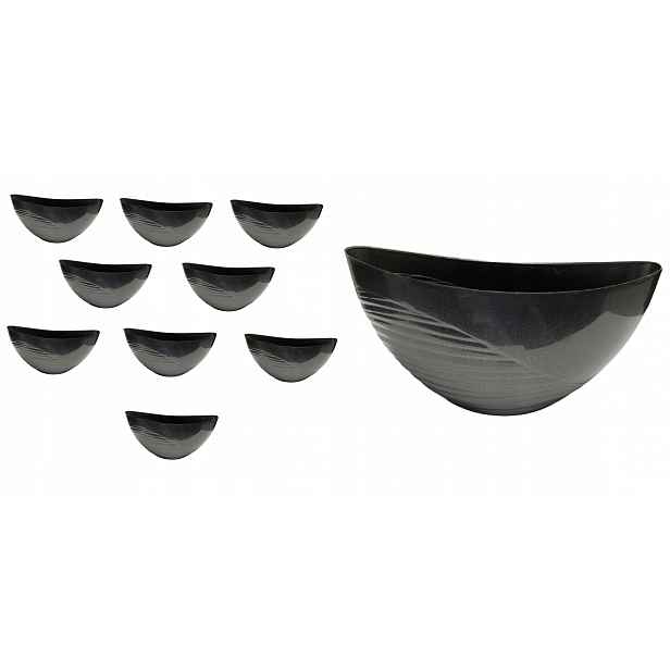 10 x Květináč Pvc Luna 1 Obal Na Orchidej Ikebana Barva Grafit