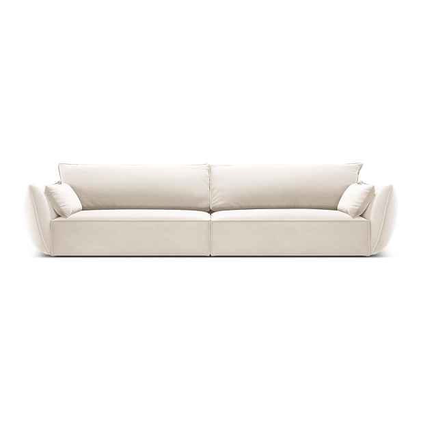 Béžová sametová pohovka 248 cm Vanda – Mazzini Sofas