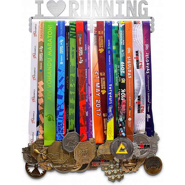 Věšák Na Medaile „I Love Running“ Z Nerezové Oceli