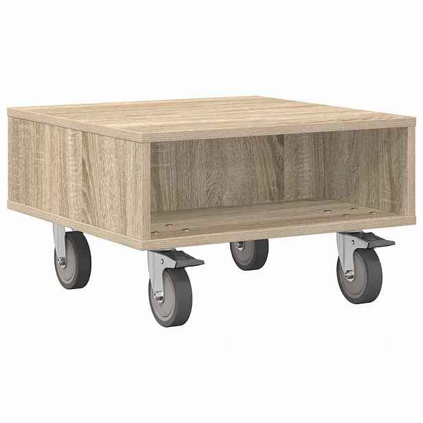 vidaXL Stolek s koly Sonoma dub 50,5 x 50 x 30 cm Kompozitní dřevo