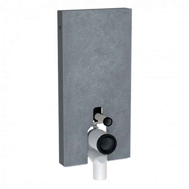 Geberit Monolith - Sanitární modul pro stojící WC, 101 cm, boční přívod vody, vzhled břidlice 131.003.00.5