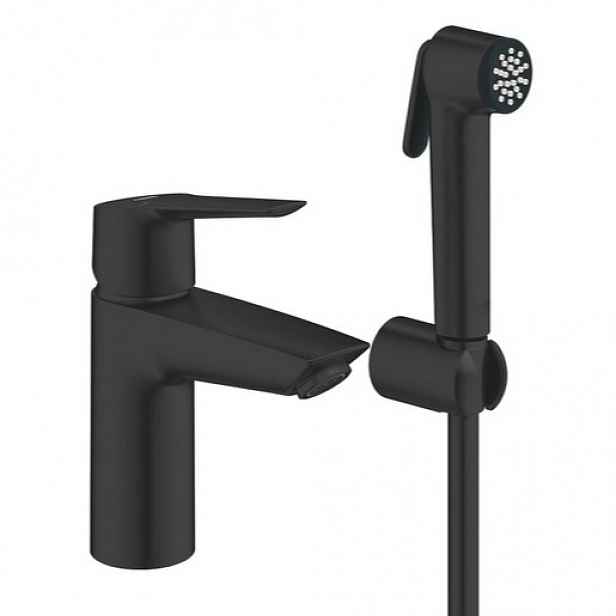Grohe Start umyvadlová baterie s bidetovou sprškou matná černá 231232433 G231232433