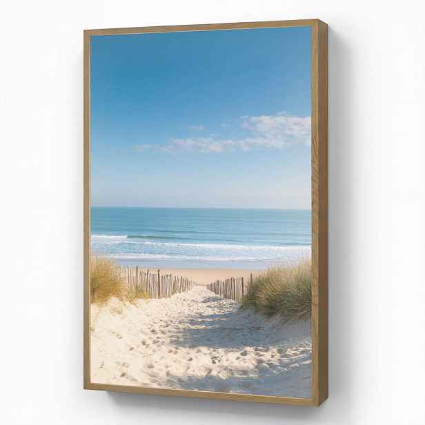 OnlyWow NÁSTĚNNÁ LAMPA S AKUMULÁTOREM Pláž - moře - duny - písek - léto 60x90 cm