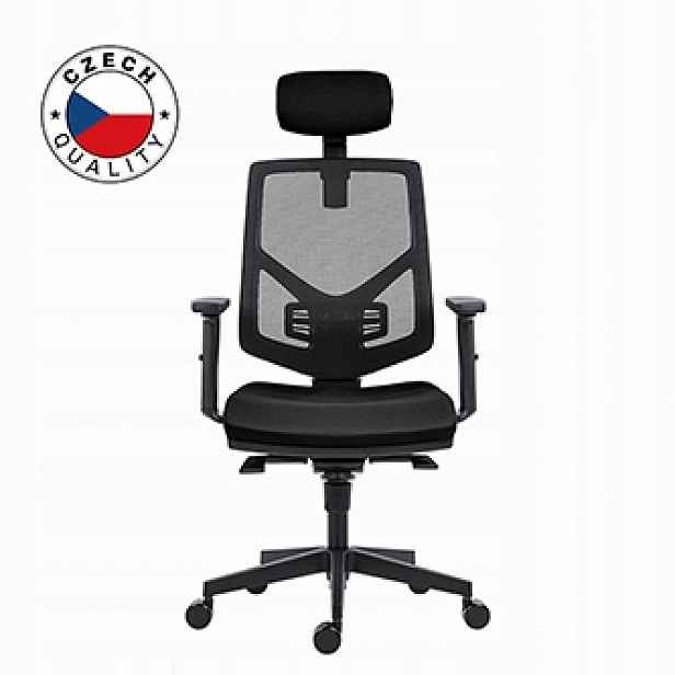 Powerton Ergo Tina Ergonomická kancelářská židle, Černá