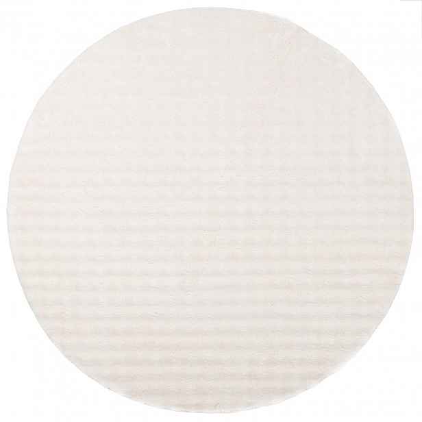 vidaXL Kusové koberce Kulatý SIROLO Krémová Ø 120 CM Polyester