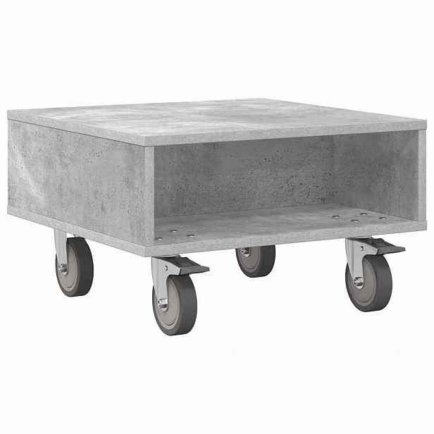 vidaXL Stolek s koly Betonově šedá 50,5 x 50 x 30 cm Kompozitní dřevo