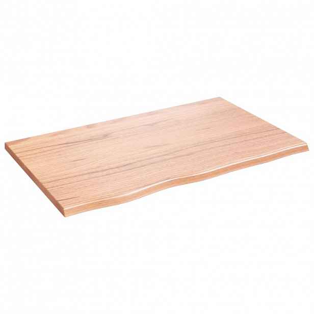 vidaXL Stolní deska světle hnědá 80 x 50 x 2 cm ošetřený masivní dub