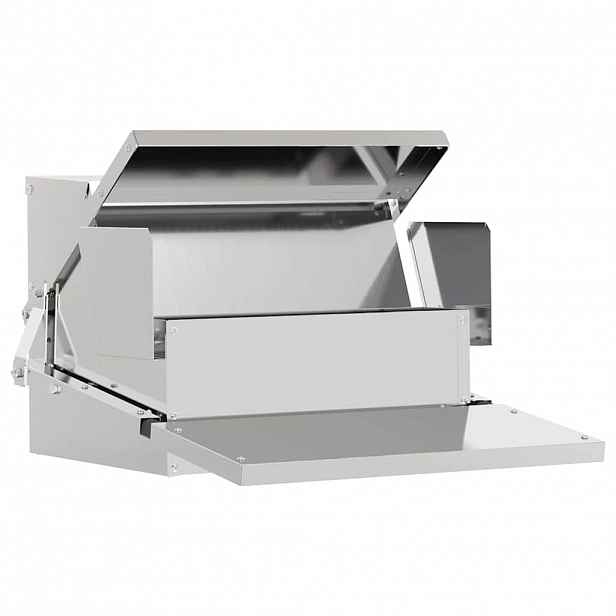 vidaXL Zásobník pro slepice s pedálem Stříbrná 50 x 40 x 29 cm 2 kg