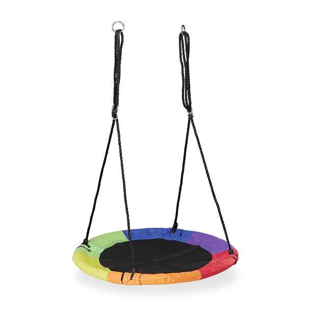 Zahradní houpačka závěsná čapí hnízdo barevná Relaxdays 100 cm