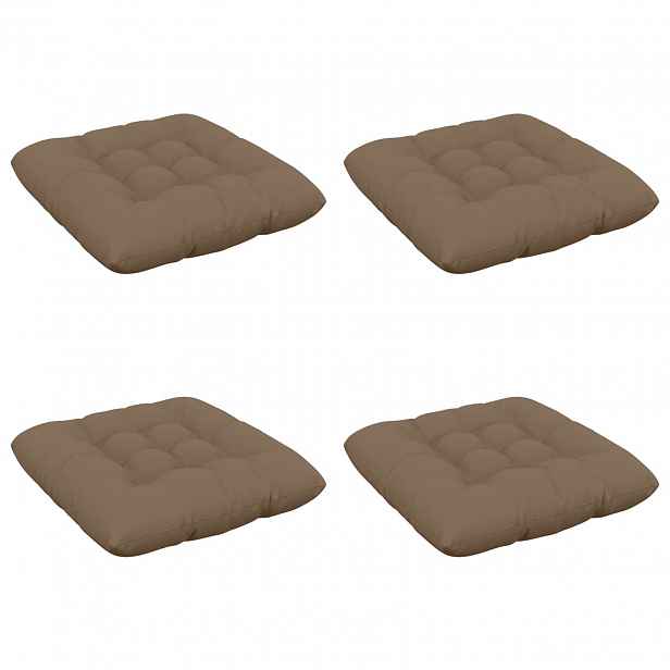 vidaXL Polštáře na sedadla VIANEN 4 ks 100% polyester Taupe