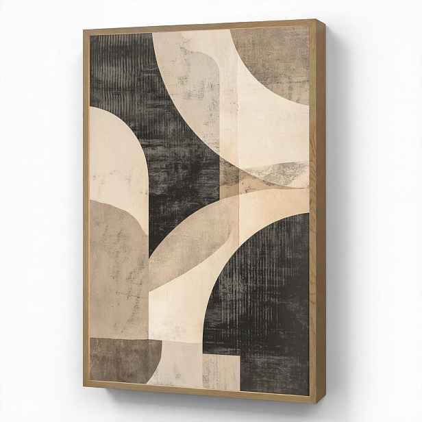 OnlyWow NÁSTĚNNÁ LAMPA S AKUMULÁTOREM Abstraktní - Tvary - Moderní - Béžová 70x100 cm