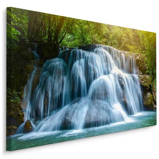 Plátno Vodopád Uprostřed 3D Lesa Varianta: 30x20
