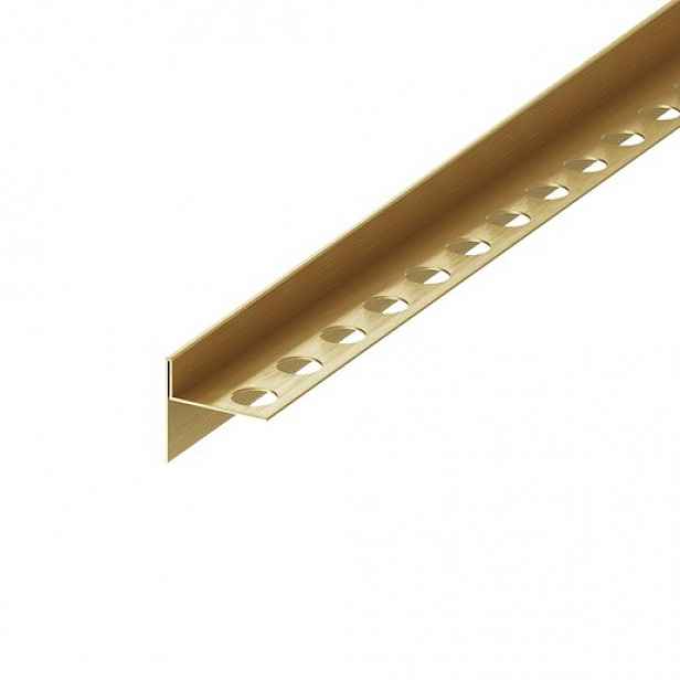 Spádová lišta "T" Eviso gold kartáčovaný, nerez PVD, délka 180 cm, výška hrany 11 mm, LSGO0203
